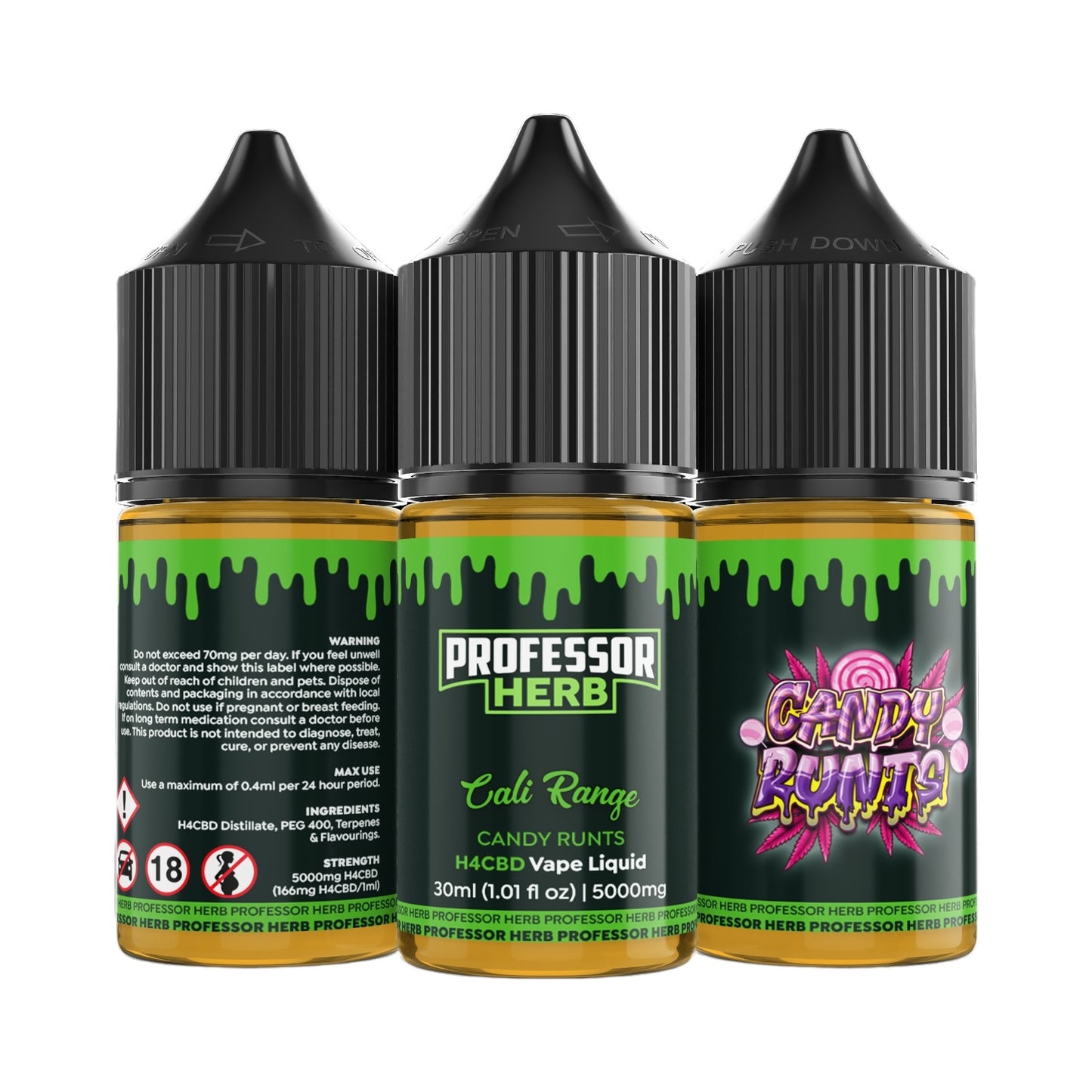 Professor Herb H4CBD Vape Liquid 5000mg 30ml – Cali Range – Candy Runts (Sweet Fruity Terpenes)