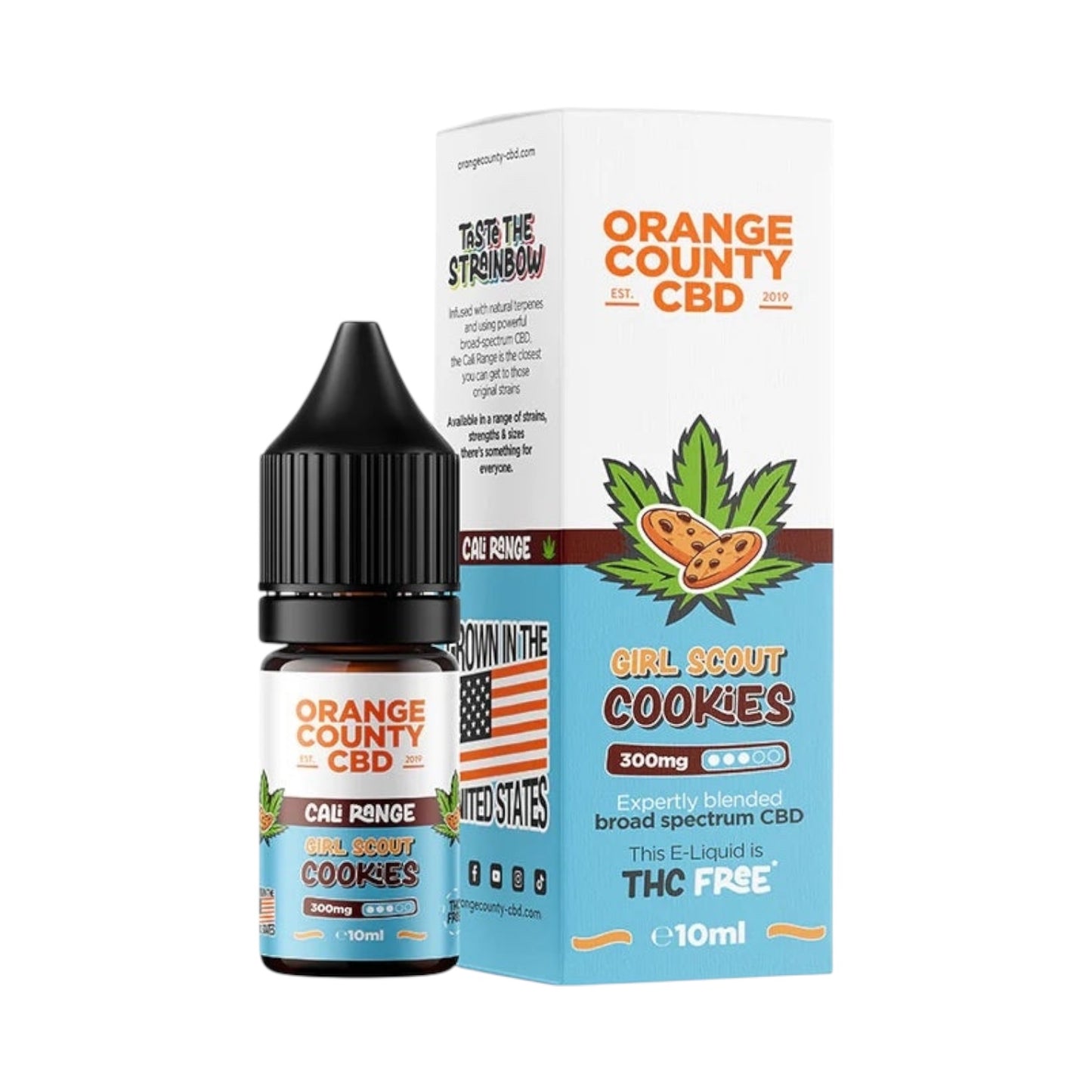 Orange County CBD Cali Range E-Liquid – Girl Scout Cookies – 300mg (10ml)