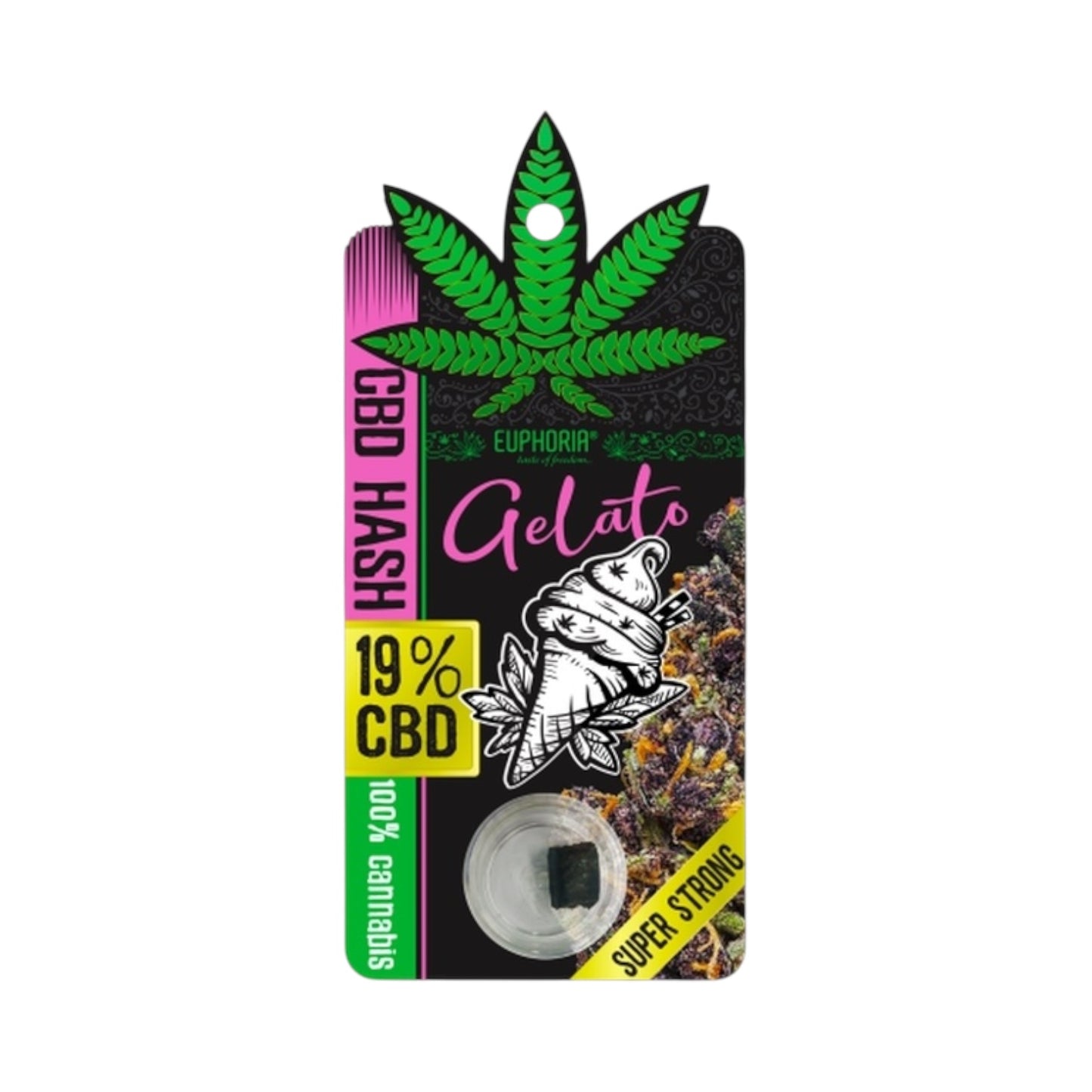Euphoria Gelato CBD Hash (1g) – 19% Full Spectrum CBD | Pure Cannabis Sativa | Lab-Tested & UK Legal