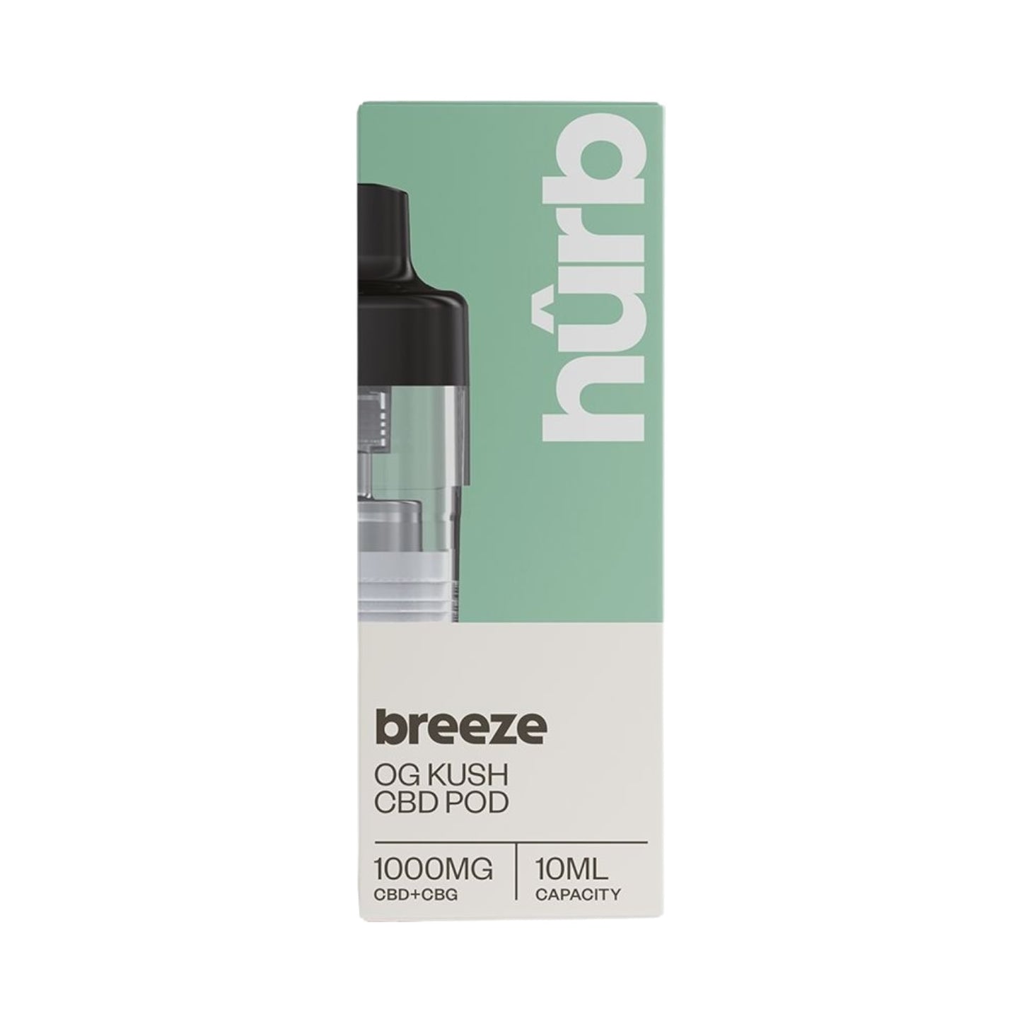 Hûrb Breeze CBD Refill Pod - OG Kush (1000mg CBD+CBG, 10ml, 3000 Puffs) | Replacement Pod for Hûrb Breeze