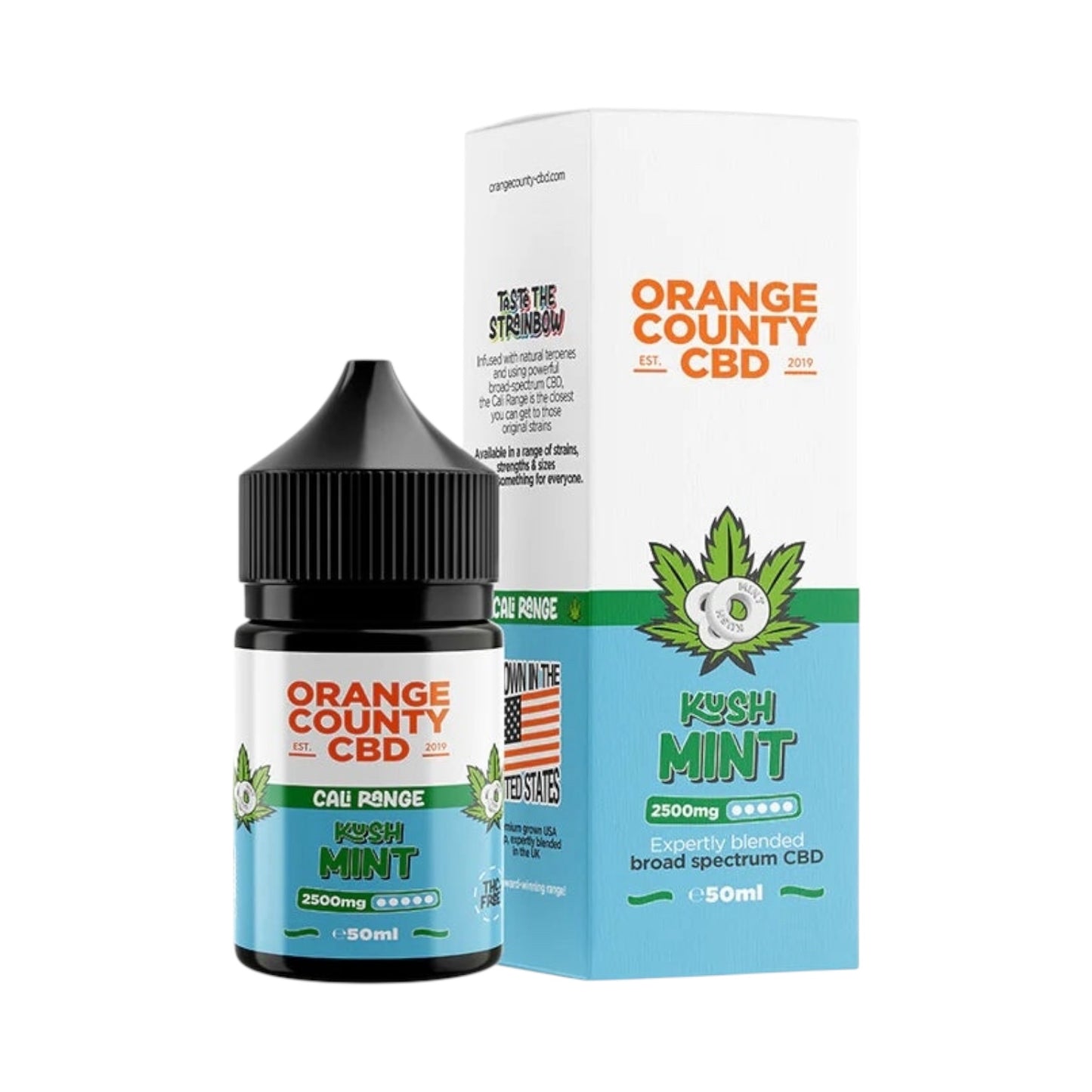 Orange County CBD Cali Range E-Liquid – Kush Mint – 2500mg (50ml)
