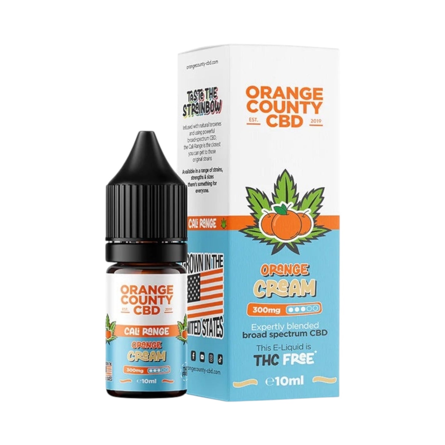 Orange County CBD Cali Range E-Liquid – Orange Cream – 300mg (10ml)