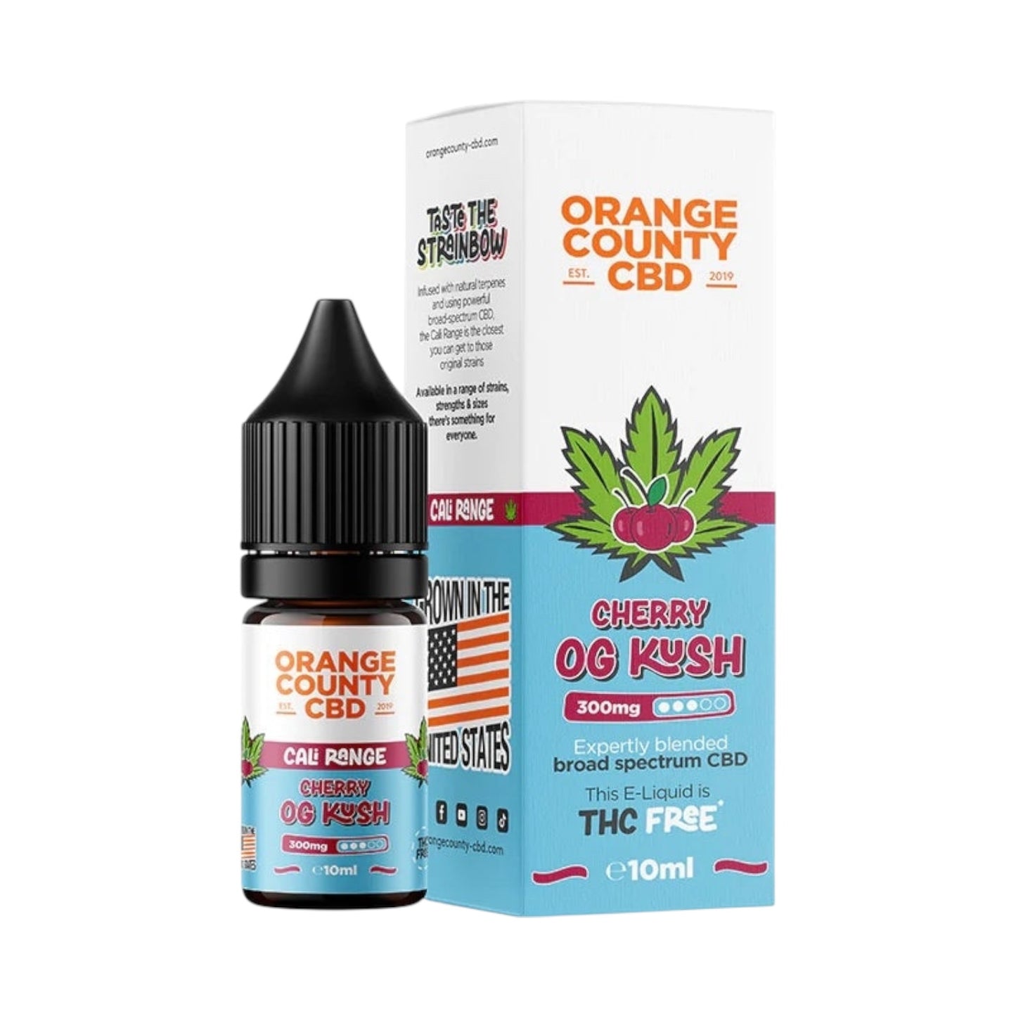 Orange County CBD Cali Range E-Liquid – Cherry OG Kush – 300mg (10ml)