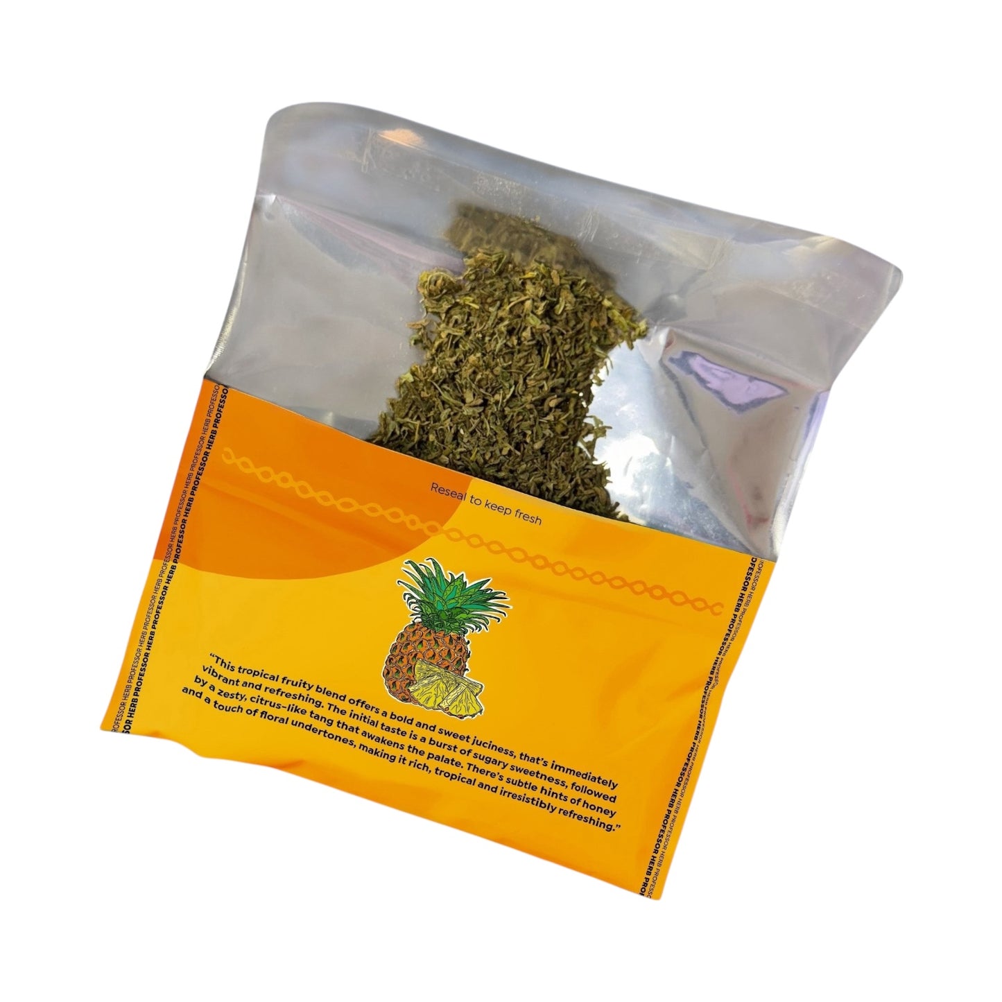 Professor Herb Premium Hemp Blend (24g) – Pineapple | Tropical Fruity Flavour – 1400mg CBD | Tobacco-Free, Nicotine-Free, THC-Free