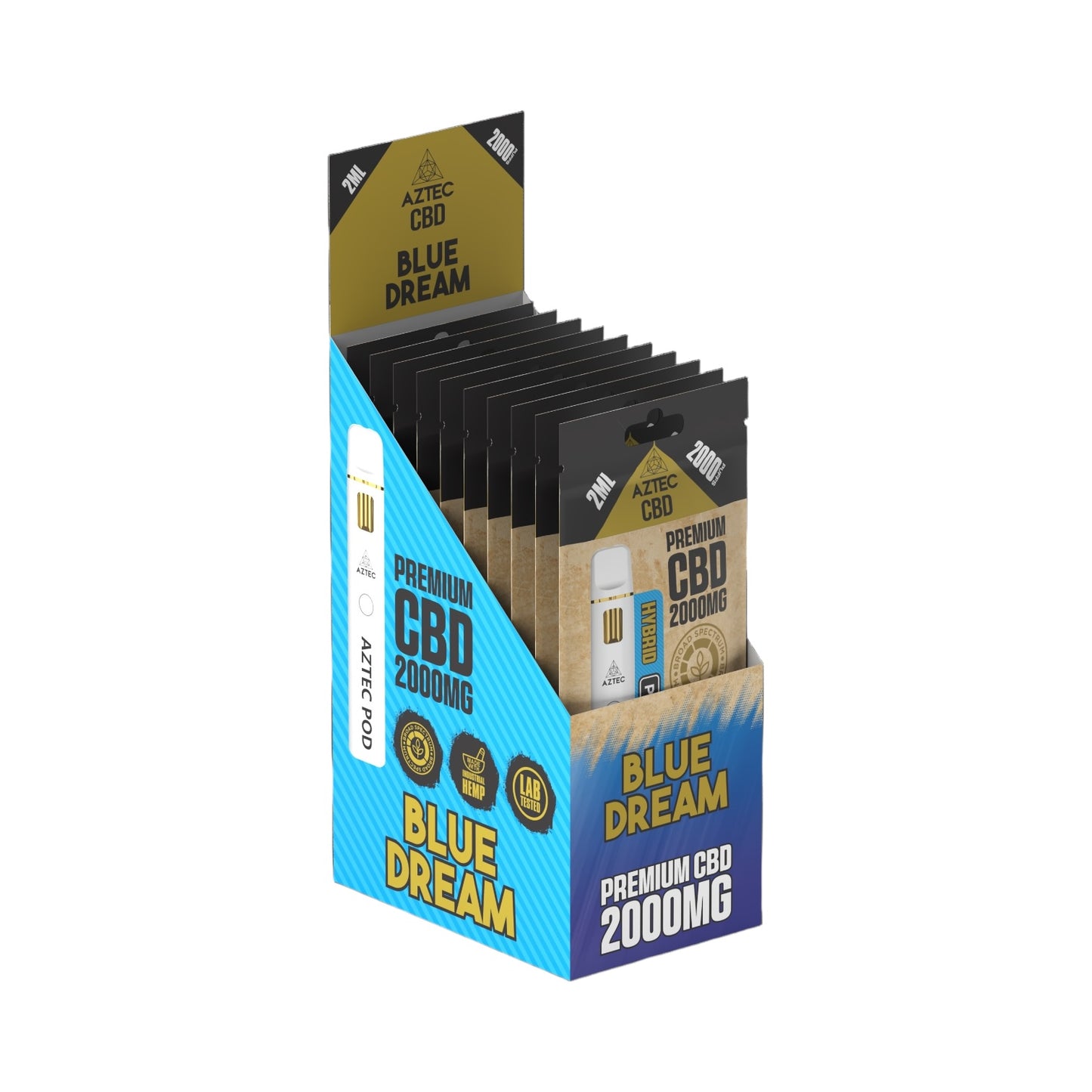 Aztec CBD Premium Pod System - Blue Dream (2000mg CBD, 2ml) | Broad Spectrum, THC-Free