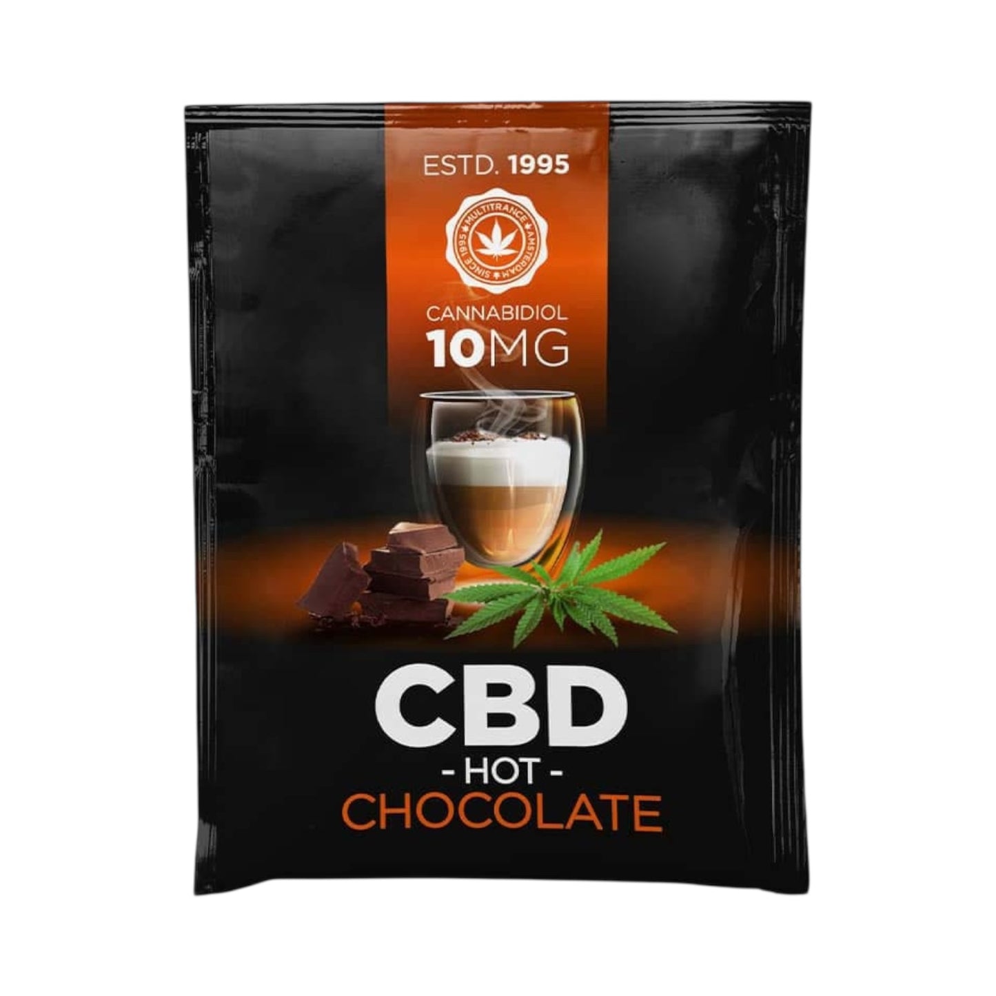 Multitrance CBD Hot Chocolate Instant – 10mg CBD per Sachet (10 Pack | CBD Infused Cocoa Drink)