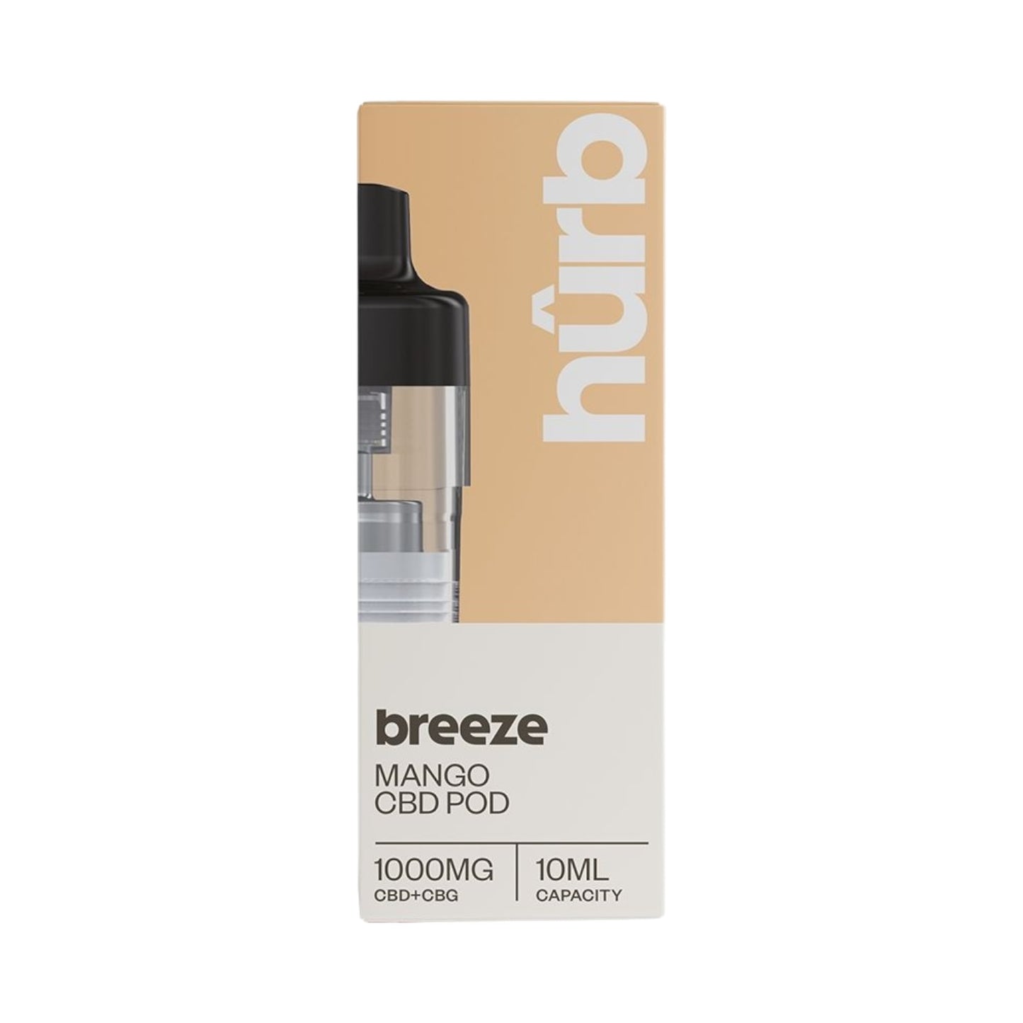 Hûrb Breeze CBD Refill Pod - Mango (1000mg CBD+CBG, 10ml, 3000 Puffs) | Replacement Pod for Hûrb Breeze