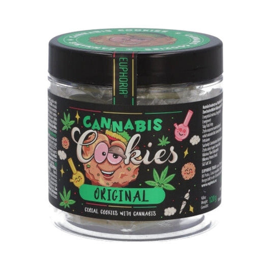 Euphoria Cannabis Cookies – Original (120mg CBD | 12 Cookies per Pot | Vegan & Gluten-Free)