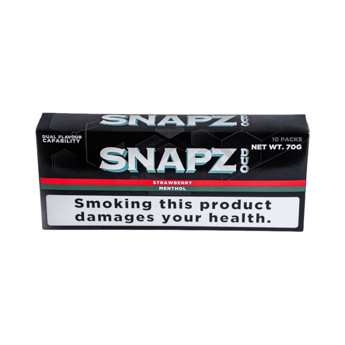 Snapz Duo Hemp Cigarettes – Menthol & Strawberry | Tobacco-Free Hempettes 10 Pack