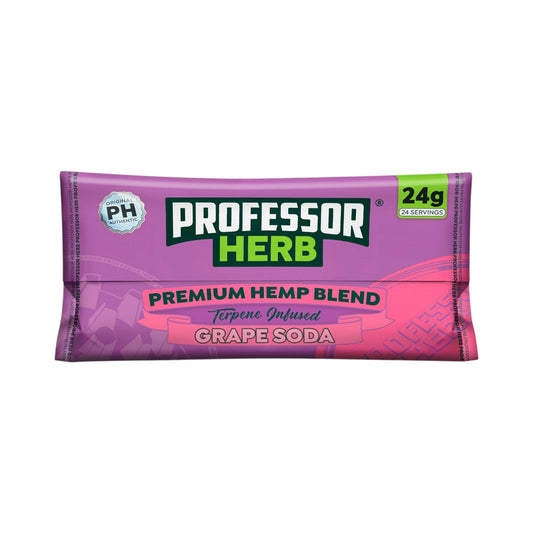 Professor Herb Grape Soda Premium Hemp Blend (24g) – 1400mg CBD | Nicotine & THC Free