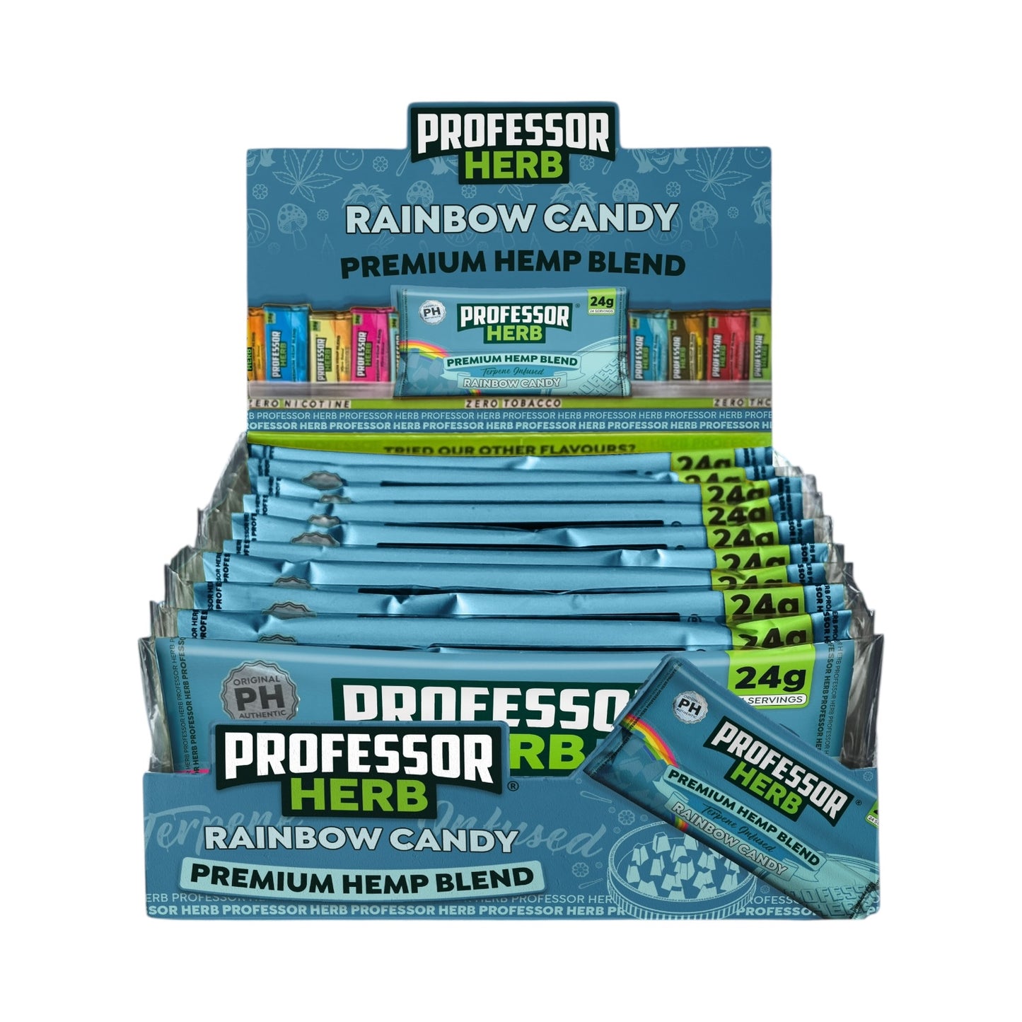 Professor Herb Rainbow Candy Premium Hemp Blend (24g) – 1400mg CBD | Nicotine & THC Free