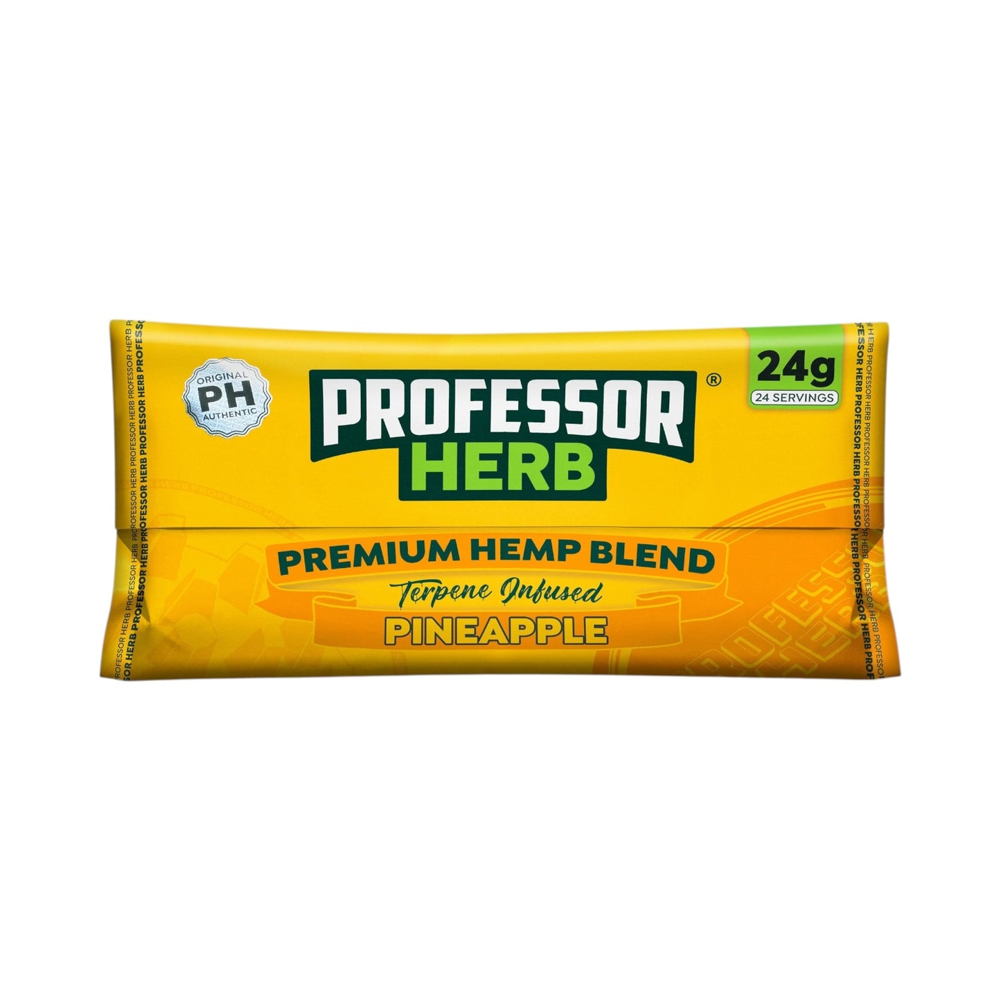 Professor Herb Premium Hemp Blend (24g) – Pineapple | Tropical Fruity Flavour – 1400mg CBD | Tobacco-Free, Nicotine-Free, THC-Free