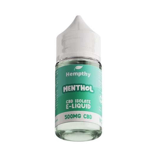 Hempthy CBD Vape Liquid - Menthol (30ml, 500mg / 1000mg CBD Isolate) | Premium UK-Made CBD E-Liquid