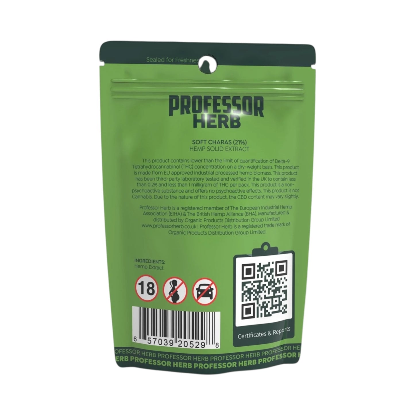 Professor Herb Hemp Solid Extract – Soft Charas Hash (2g) | 21% CBD