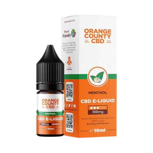 Orange County CBD E-liquid - Menthol (300mg CBD, 10ml) | Broad Spectrum, THC-Free Vape Juice