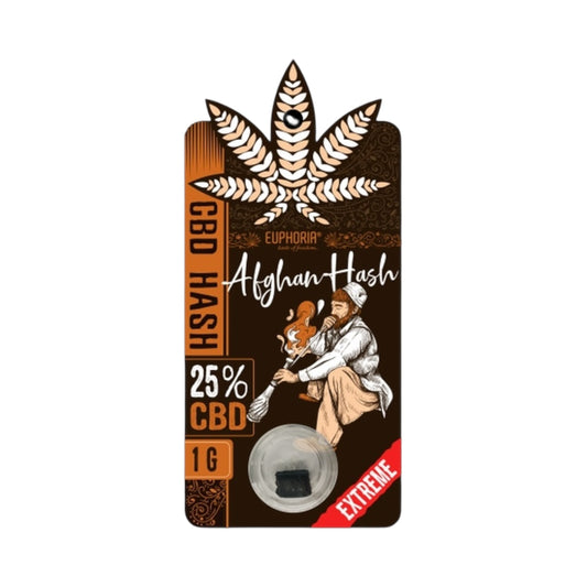 Euphoria Afghan CBD Hash (1g) – 25% Full Spectrum CBD | Pure Cannabis Sativa | Lab-Tested & UK Legal