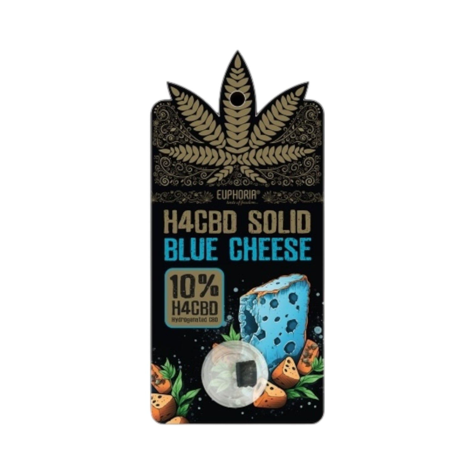 Euphoria H4CBD Solid Hash – Blue Cheese (30% H4CBD, 1g, Full Spectrum, THC-Free)