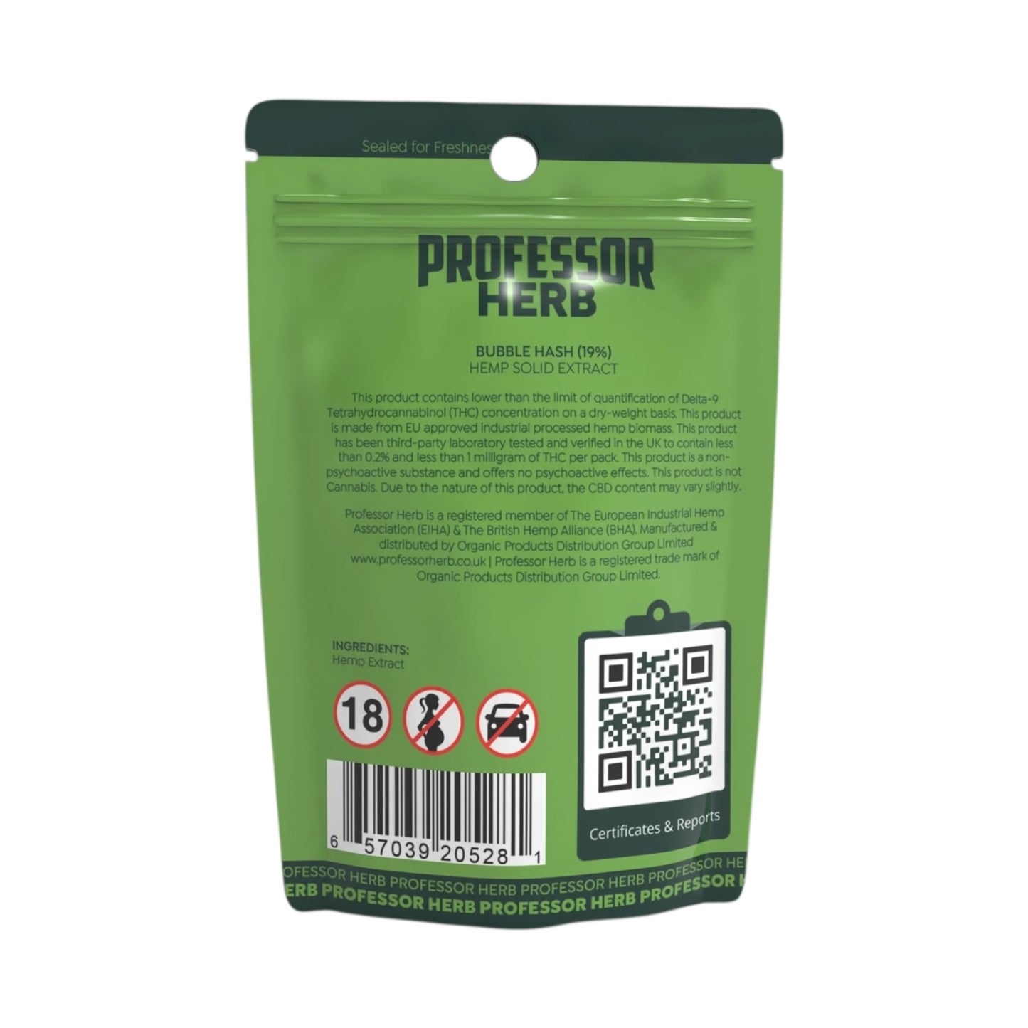 Professor Herb Hemp Solid Extract (2g) - Bubble Hash (19%)