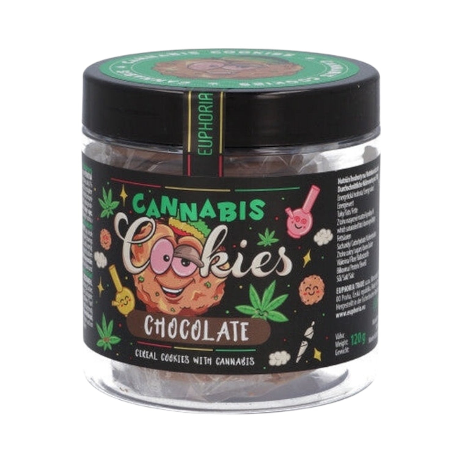Euphoria Cannabis Cookies Chocolate 120mg | THC-Free CBD Cookies