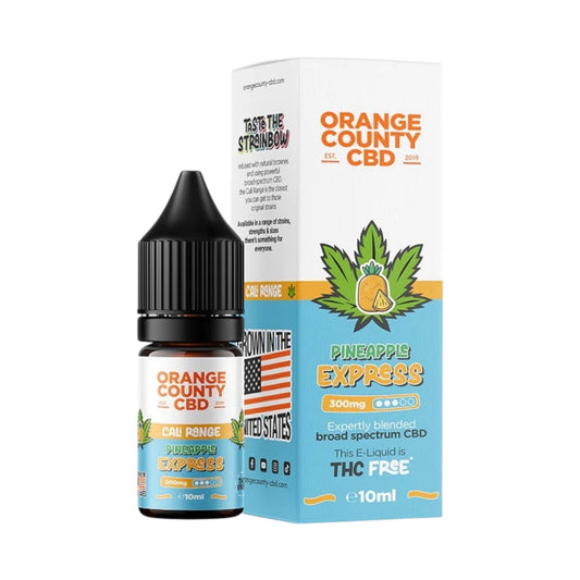Orange County CBD Cali Range E-Liquid – Pineapple Express – 300mg (10ml)