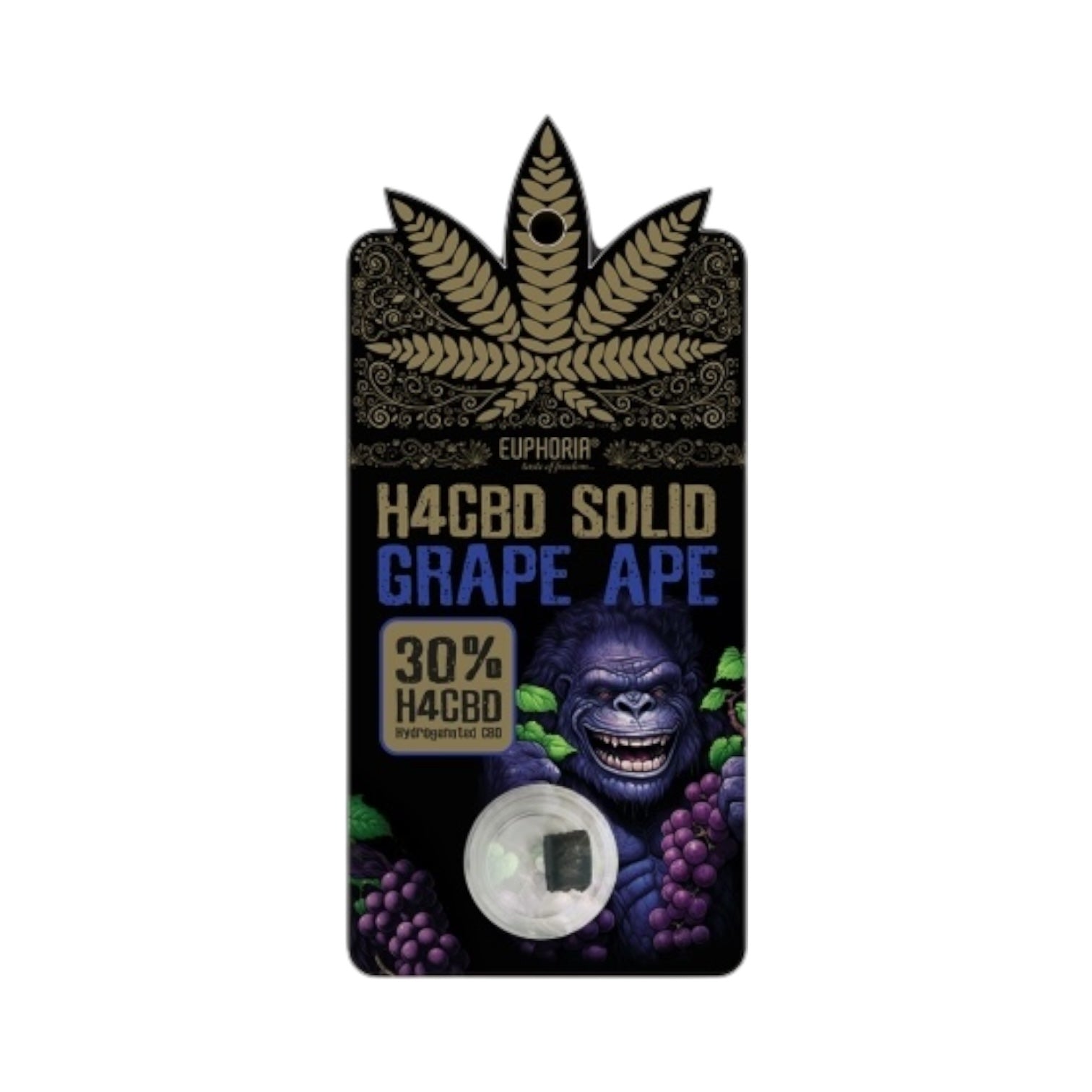 Euphoria H4CBD Solid Hash – Grape Ape (30% H4CBD, 1g, Full Spectrum, THC-Free)