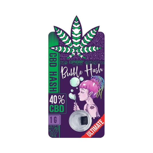 Euphoria Bubble CBD Hash (1g) – 40% Full Spectrum CBD | Pure Cannabis Sativa | Lab-Tested & UK Legal