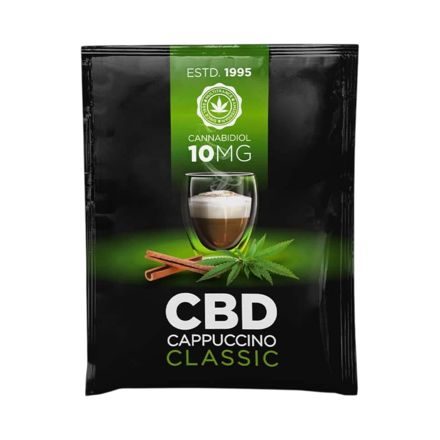 Multitrance CBD Coffee Instant Cappuccino – 10mg CBD per Sachet (10 Pack | CBD Infused Instant Coffee)