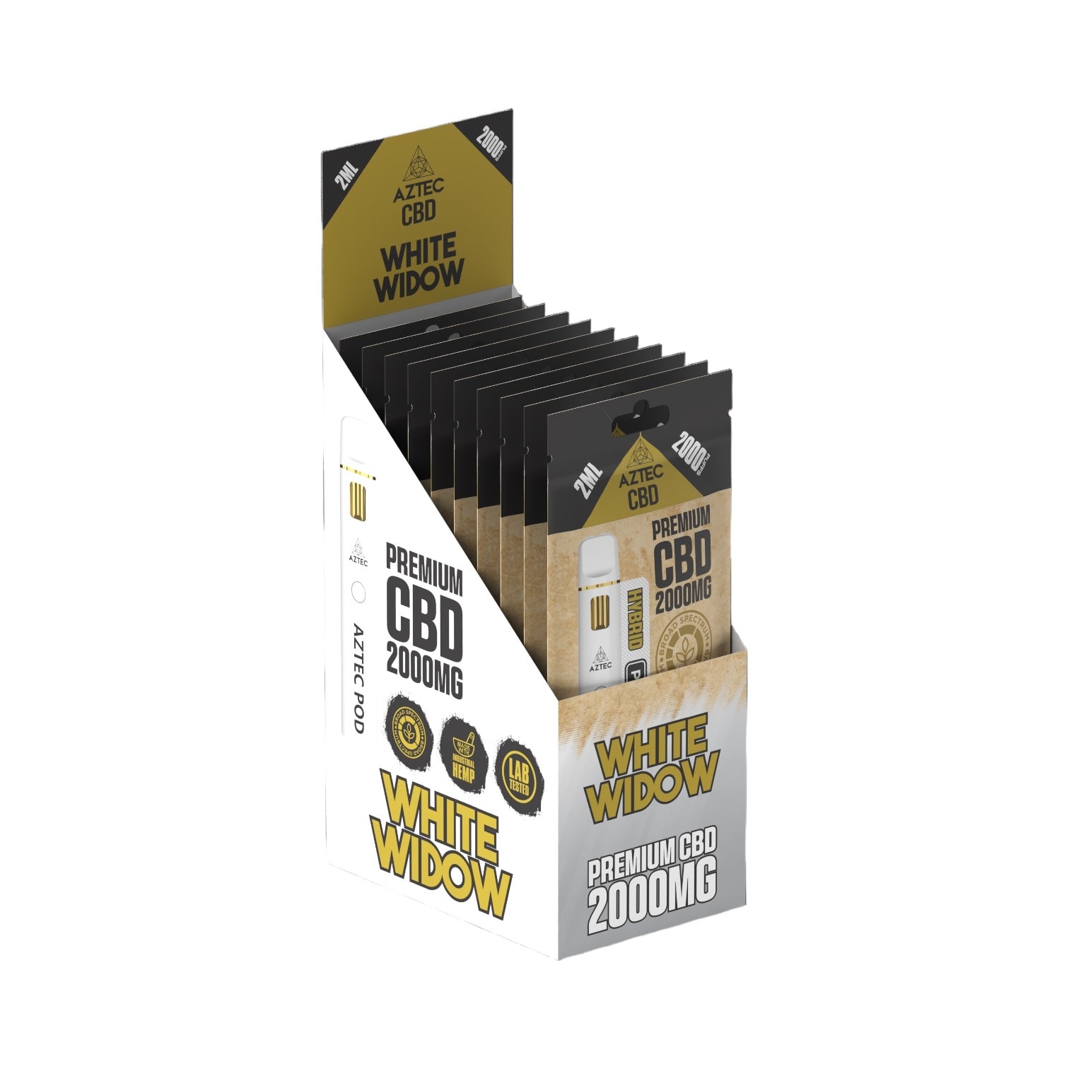 Aztec CBD Premium Pod System - White Widow (2000mg CBD, 2ml) | Broad Spectrum, THC-Free