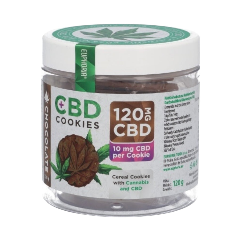 Euphoria CBD Chocolate Cookies 120mg | THC-Free CBD Biscuits