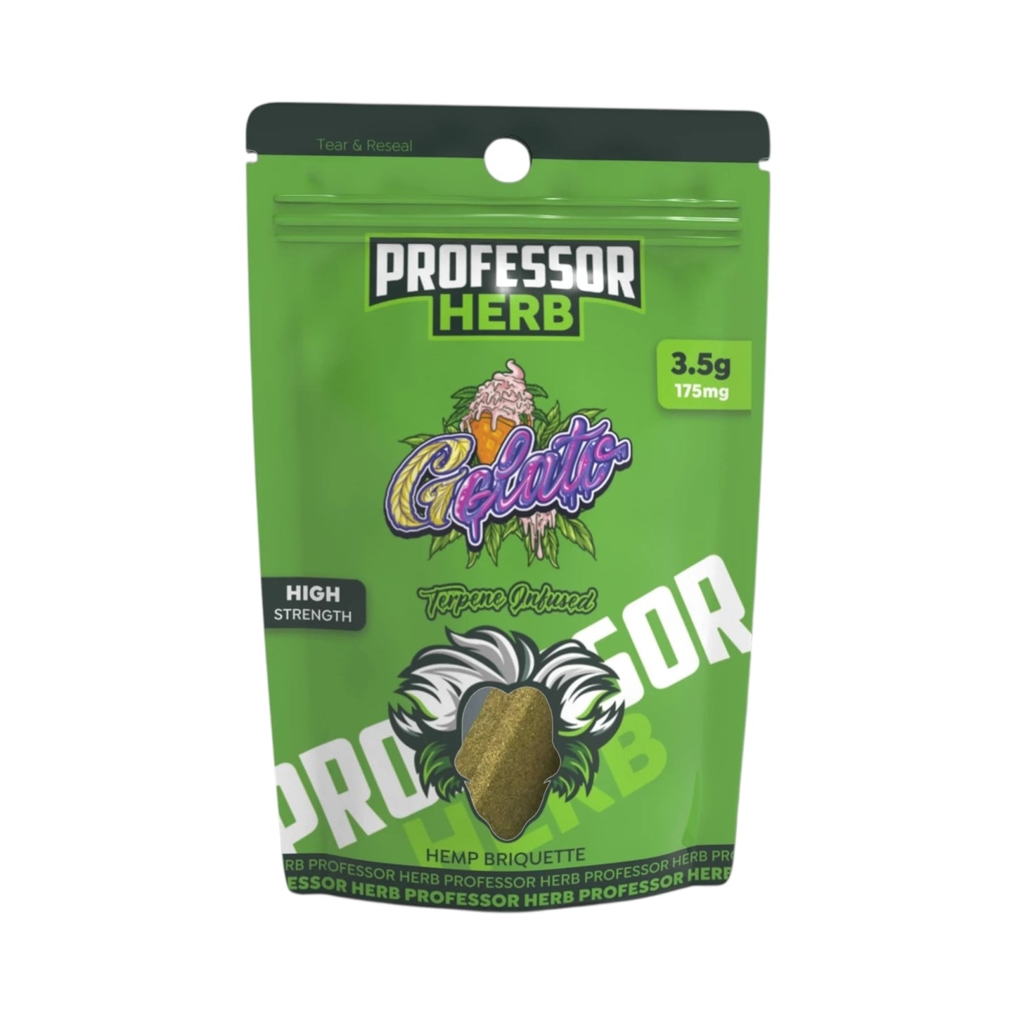 Professor Herb Hemp Briquette Hash (3.5g) - Gelato (175mg CBD)