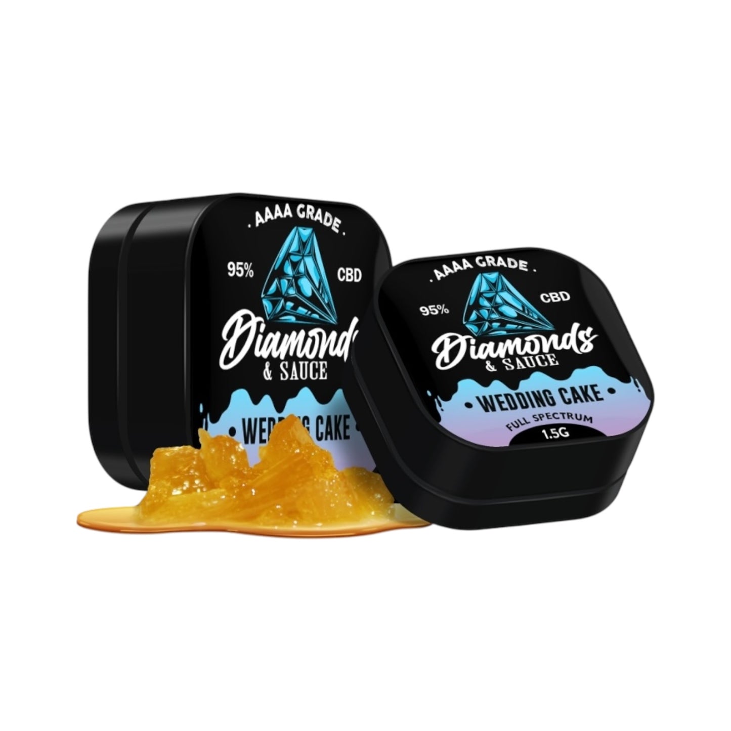 Diamonds & Sauce – Wedding Cake (1.5g | 95% Full Spectrum CBD | 3% CBG | Terpene Infused)