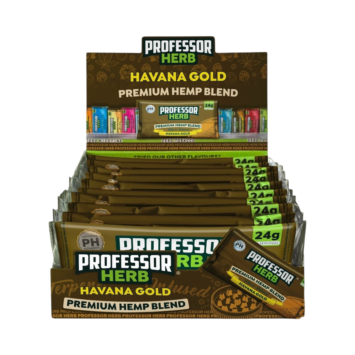 Professor Herb Havana Gold Premium Hemp Blend (24g) – 1400mg CBD | Nicotine & THC Free