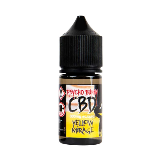 Psycho Bunny CBD Vape Liquid – Yellow Mirage (30ml, 300mg CBD, 50/50 VG/PG)
