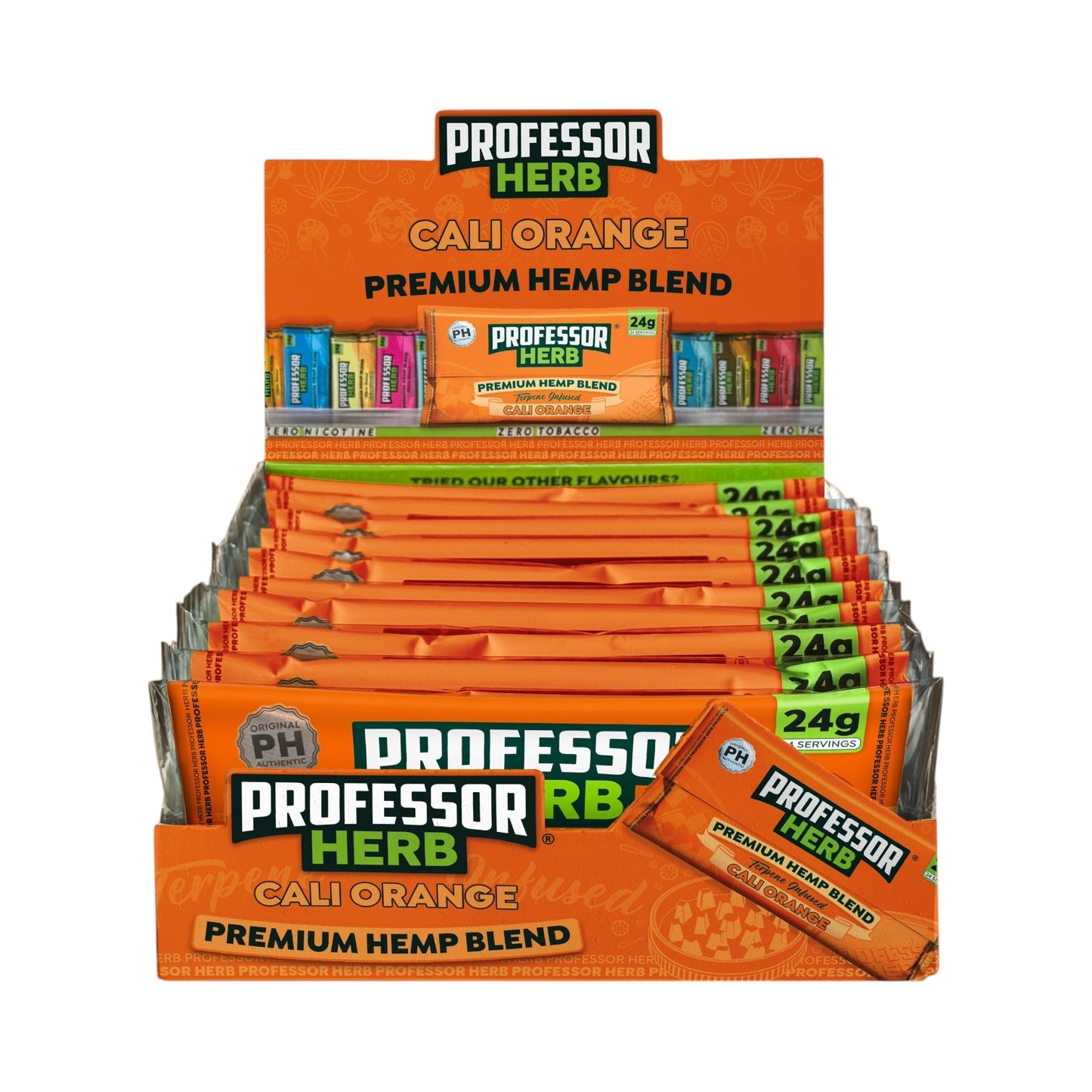 Professor Herb Cali Orange Premium Hemp Blend (24g) – 1400mg CBD | Nicotine & THC Free