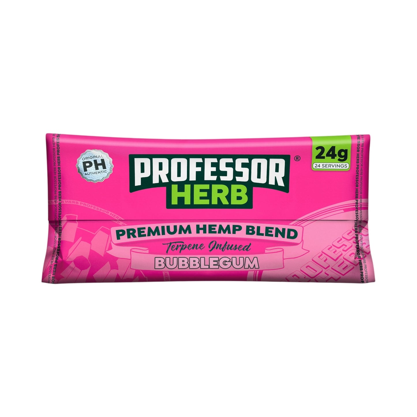 Professor Herb Premium Hemp Blend (24g) – Bubblegum | Sweet Candy Flavour – 1400mg CBD | Tobacco-Free, Nicotine-Free, THC-Free