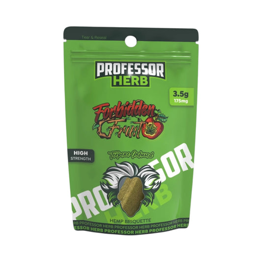 Professor Herb Hemp Briquette Hash (3.5g) – Forbidden Fruit | Premium CBD Solid – 175mg CBD | UK-Made Hemp Extract