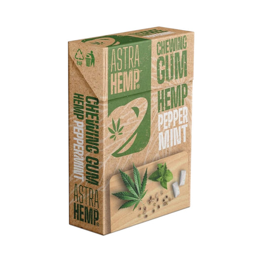 Astra Hemp CBD Chewing Gum – Peppermint Flavour, Sugar-Free (THC-Free, 17 Pieces, EU Made)