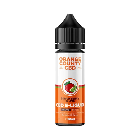 Orange County CBD E-liquid - Strawberry & Lime (1500mg CBD, 50ml) | Broad Spectrum, THC-Free Vape Juice