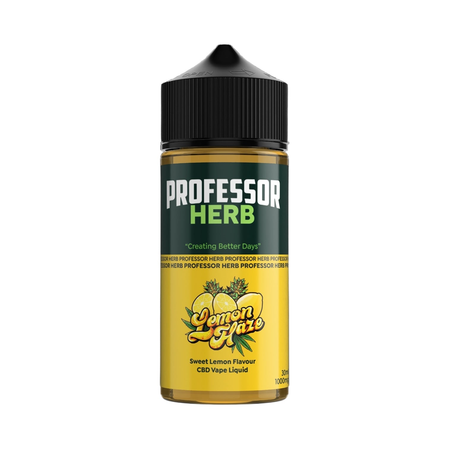 Professor Herb CBD Vape Liquid - Lemon Haze (1000mg CBD, 30ml) | Cannabis Terpenes | UK Made