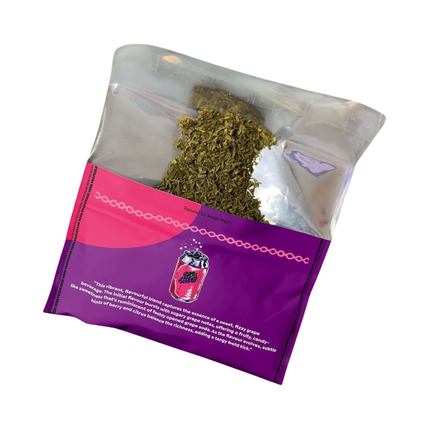 Professor Herb Grape Soda Premium Hemp Blend (24g) – 1400mg CBD | Nicotine & THC Free