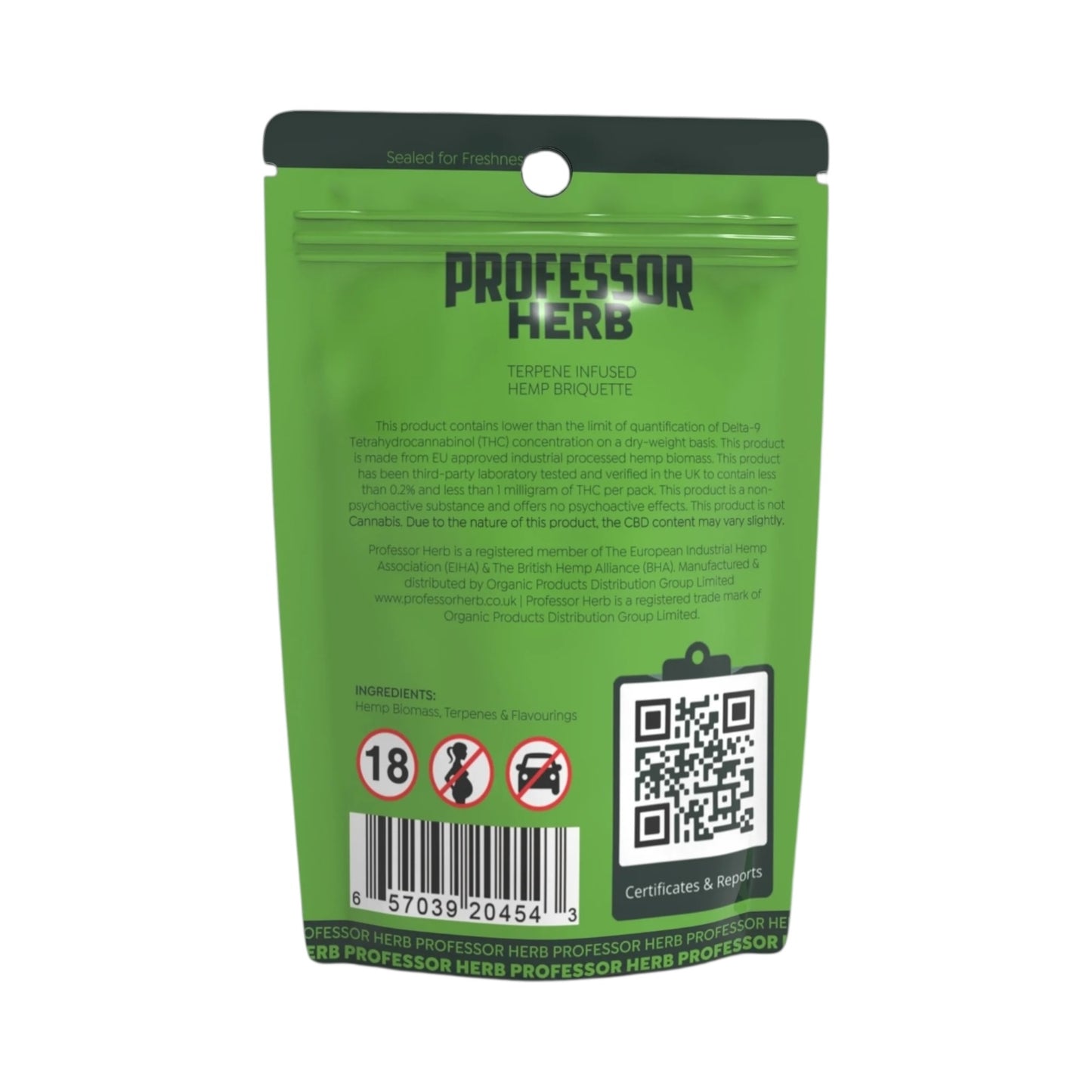 Professor Herb Hemp Briquette Hash (3.5g) – Lemon Haze | 175mg CBD | UK Legal