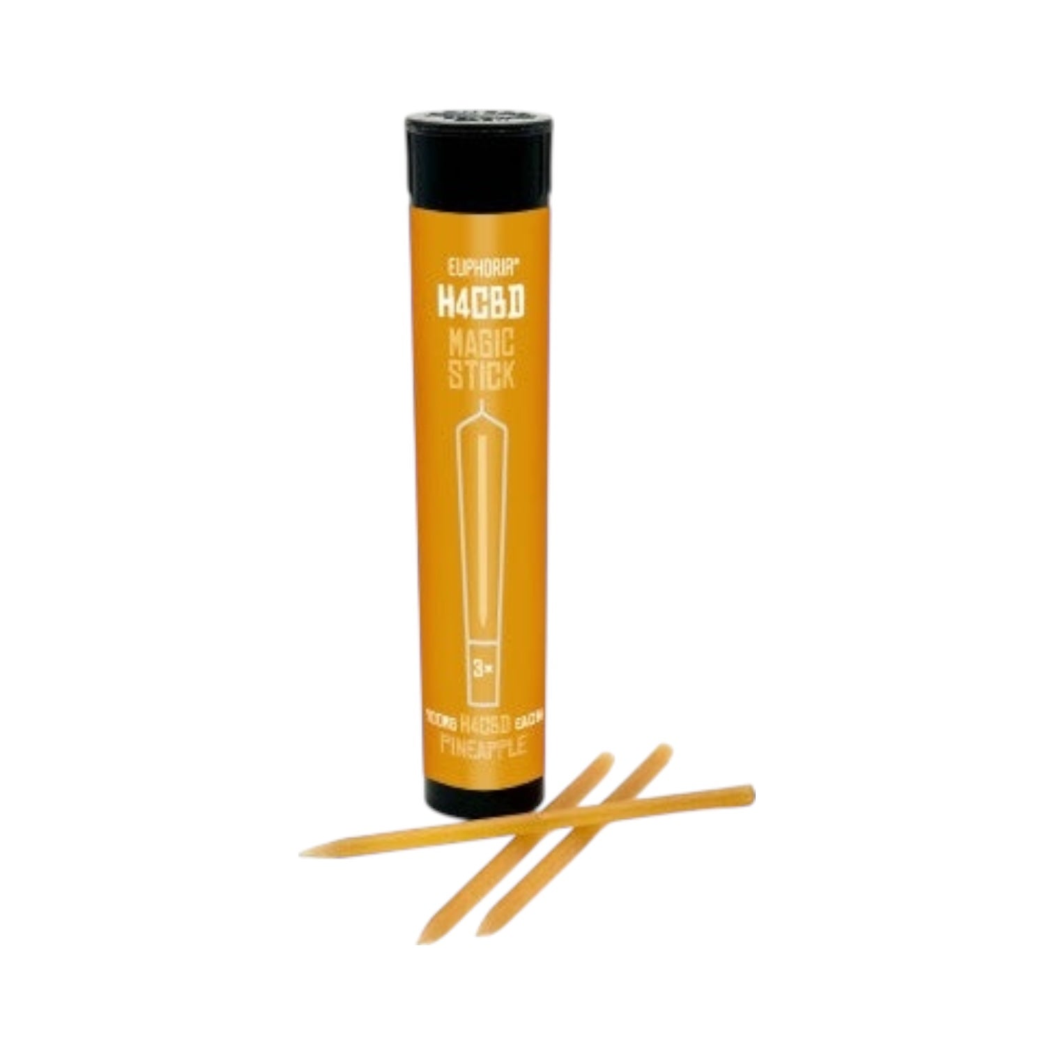 Euphoria H4CBD Magic Sticks – Pineapple (3 Pack, 100mg Each, THC-Free)