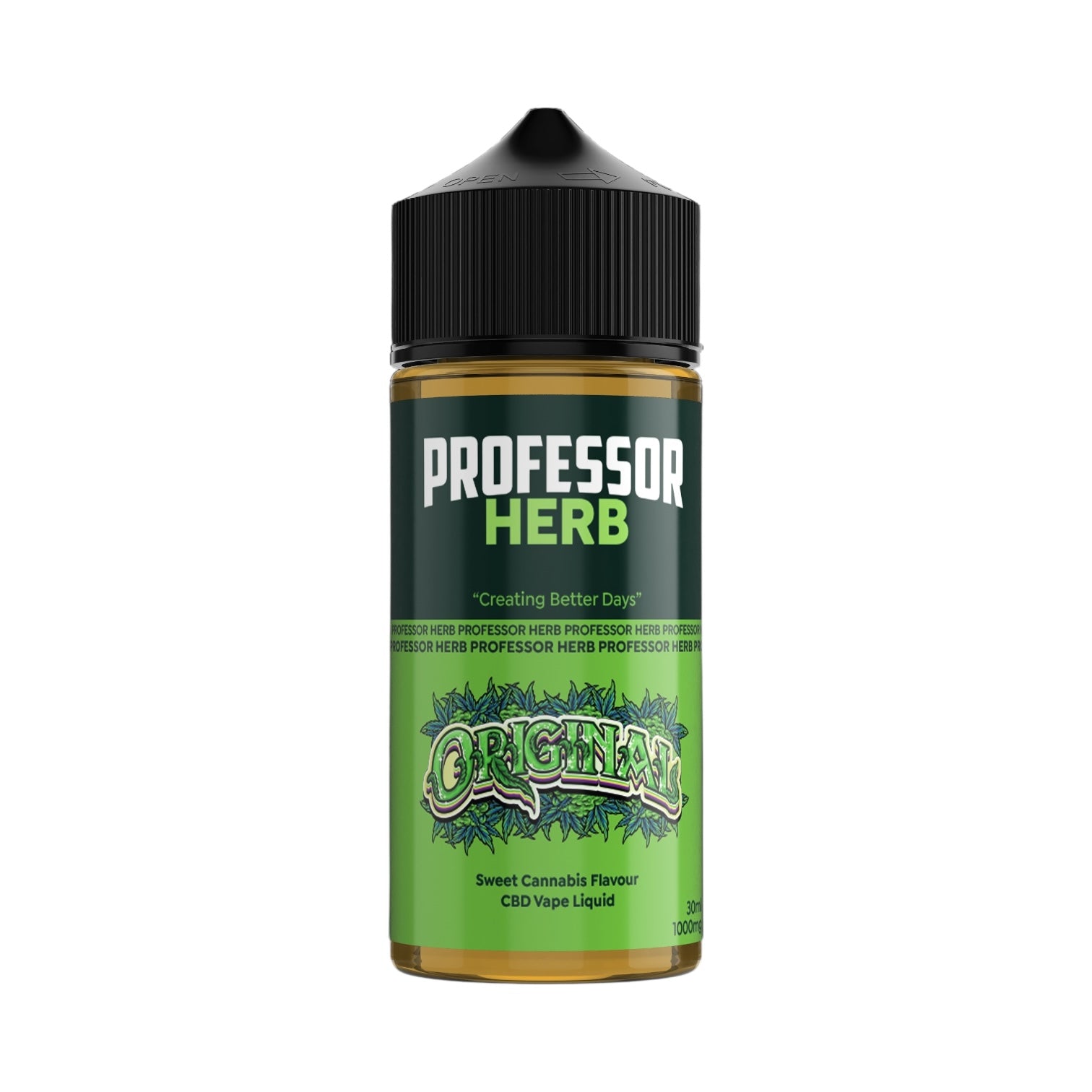 Professor Herb CBD Vape Liquid - Original (1000mg CBD, 30ml) | Natural Flavour | UK Made & Terpene Infused