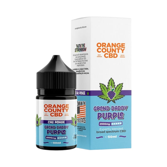 Orange County CBD Cali Range E-Liquid – Grand Daddy Purple – 2500mg (50ml)